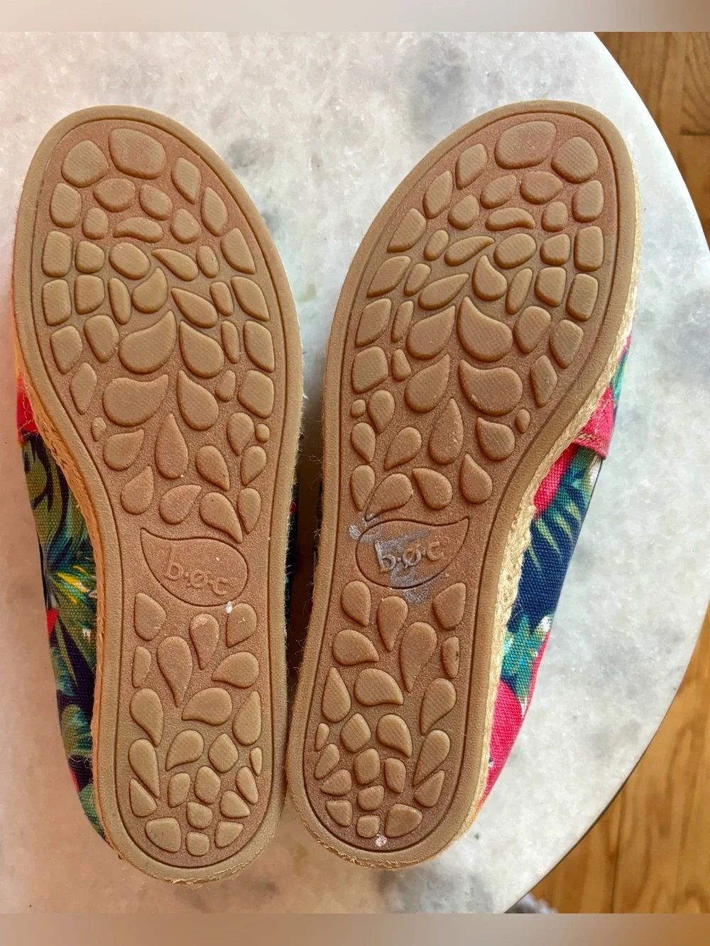 B.O.C Floral Canvas Espadrille Flats - Like New